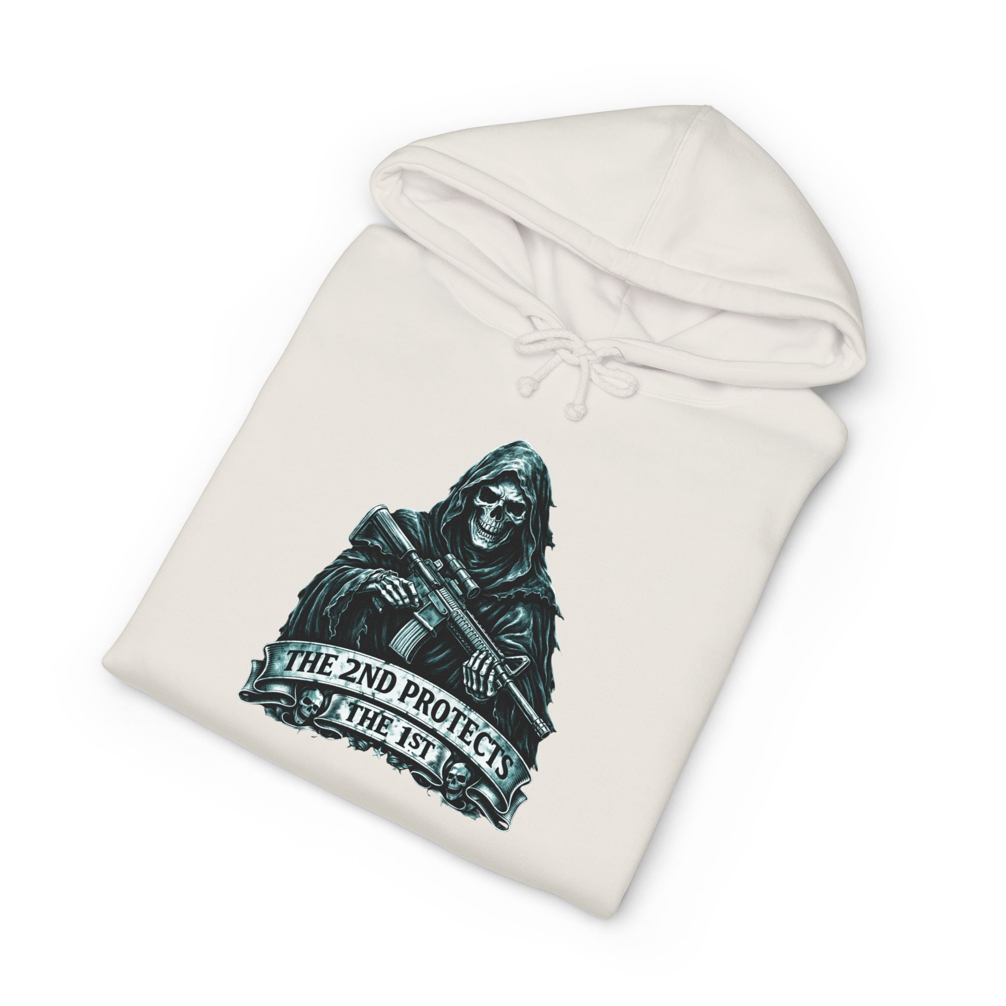 Hoodie - 'The 2nd Protects the 1st' Grim Reaper 2A Graphic Hoodie