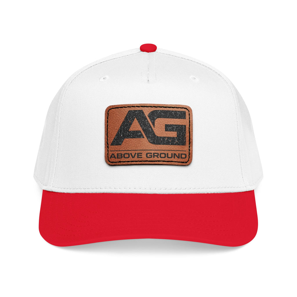 Above Ground Leather Patch Baseball Cap