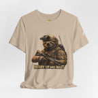 T-Shirt — 'Hurry Up and Wait' Military Sloth Graphic Tee
