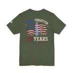 9/11 Memorial T-Shirt — "Never Forgotten 25 Years" American Flag Tribute Tee