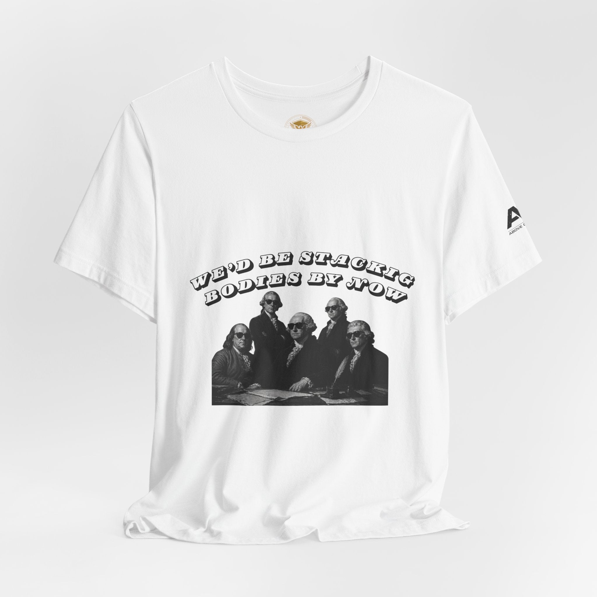 Graphic Tee — “Who Be Stacking Bodies?” Vintage Band Photo