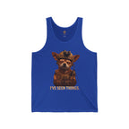 Tactical Chihuahua Tank Top — "I've Seen Things" Military Dog Graphic