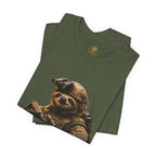 T-Shirt — 'Hurry Up and Wait' Military Sloth Graphic Tee