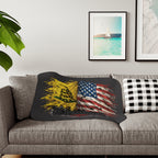 Sherpa Blanket —  "The Tree of Liberty Must Be Watered" Patriotic Throw