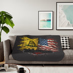 Sherpa Blanket —  "The Tree of Liberty Must Be Watered" Patriotic Throw