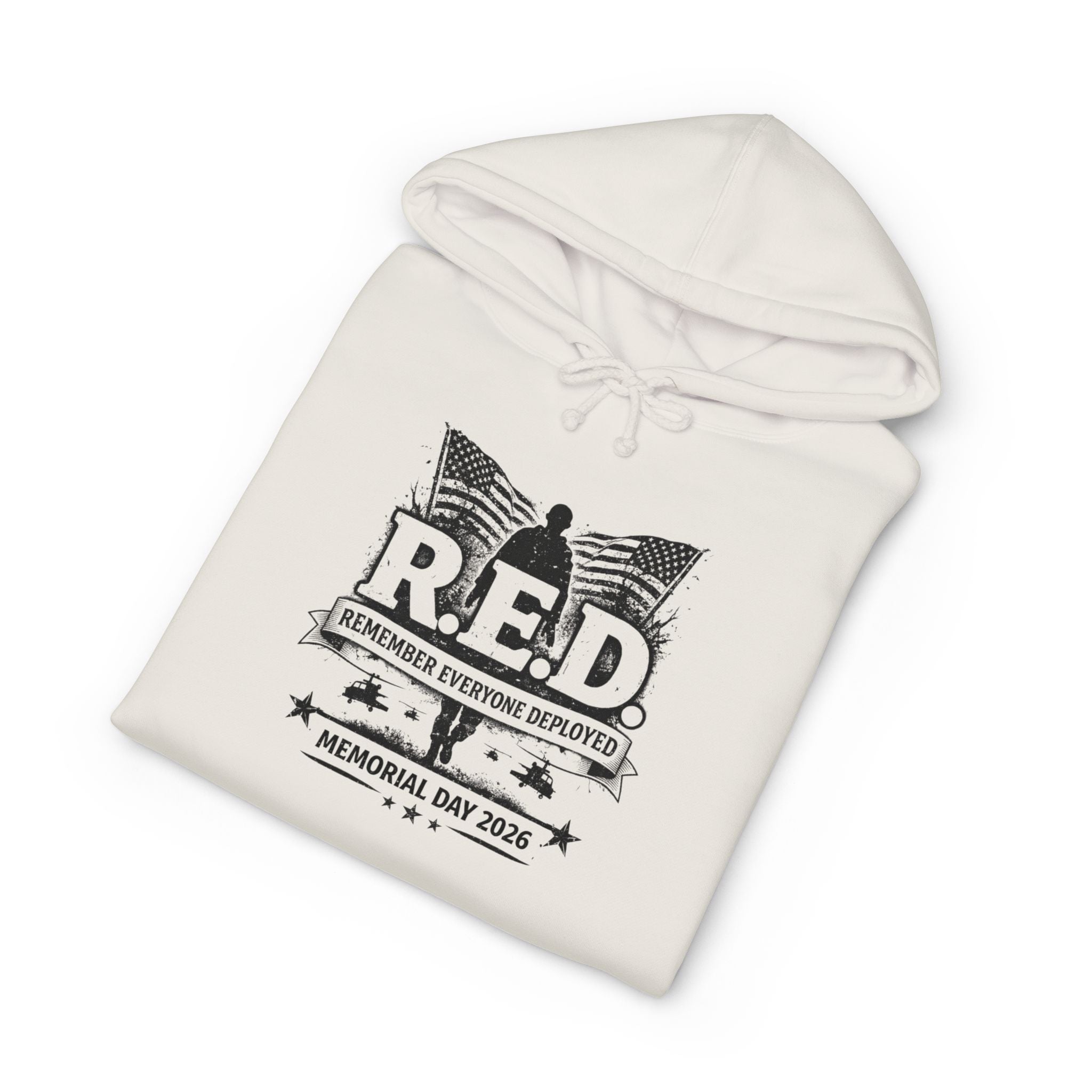 R.E.D. Memorial Day Hoodie — Remember Everyone Deployed Veteran Tribute Pullover