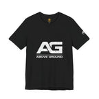 Above Ground 'AG' Logo Tee — Men's Black Graphic T‑Shirt