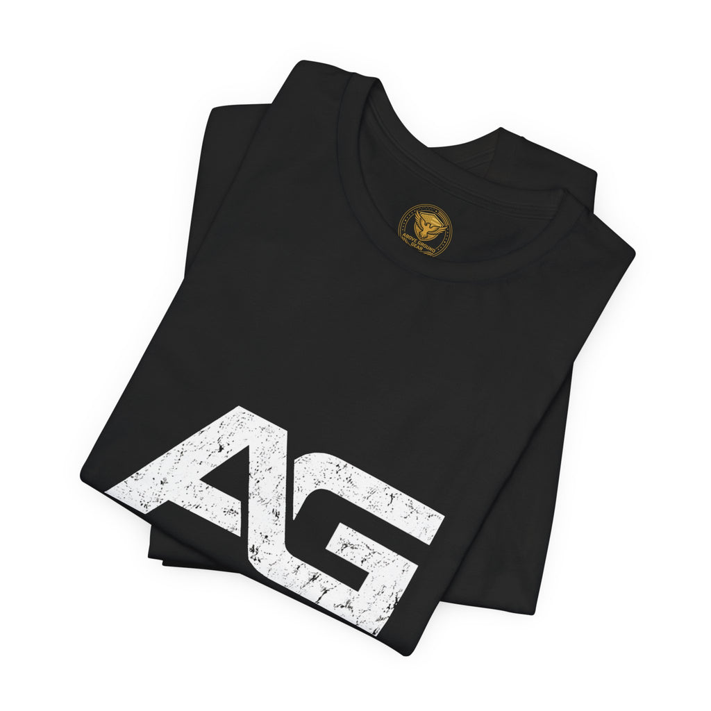 Above Ground 'AG' Logo Tee — Men's Black Graphic T‑Shirt