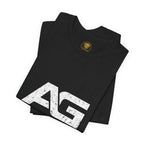 Above Ground 'AG' Logo Tee — Men's Black Graphic T‑Shirt