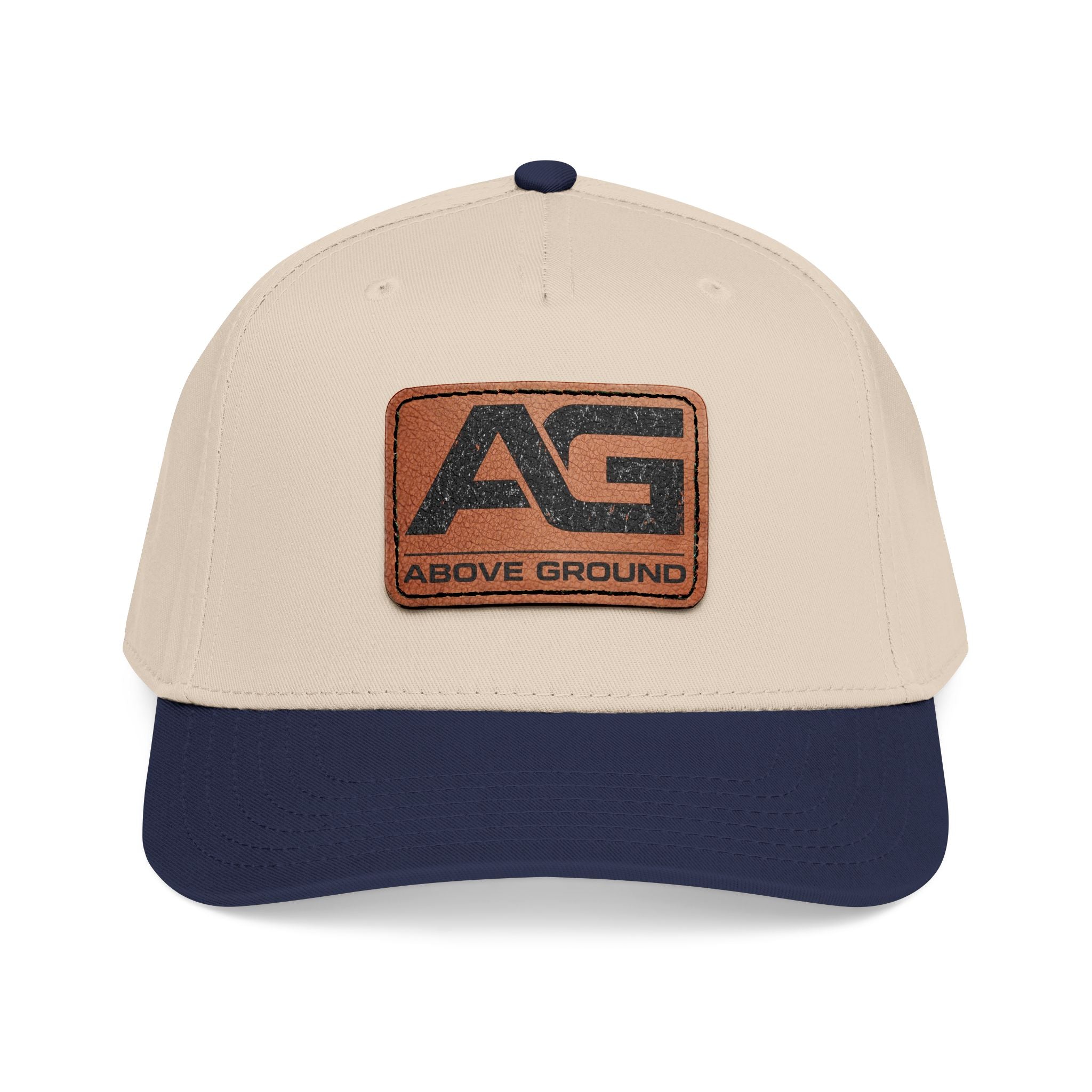 Above Ground Leather Patch Baseball Cap