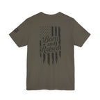 Born and Raised Tee — Distressed American Flag 1776 Patriotic T‑Shirt
