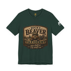 Beaver Taxidermy T‑Shirt — "Buck's Beaver Taxidermy: you duffern I'll stuff 'em" Rustic Hunting Tee