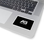 Above Ground AG Logo Sticker — Kiss-Cut Black Vinyl Laptop Decal