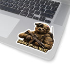 Hurry Up and Wait Military Sloth Sticker — Tactical Vinyl Kiss-Cut
