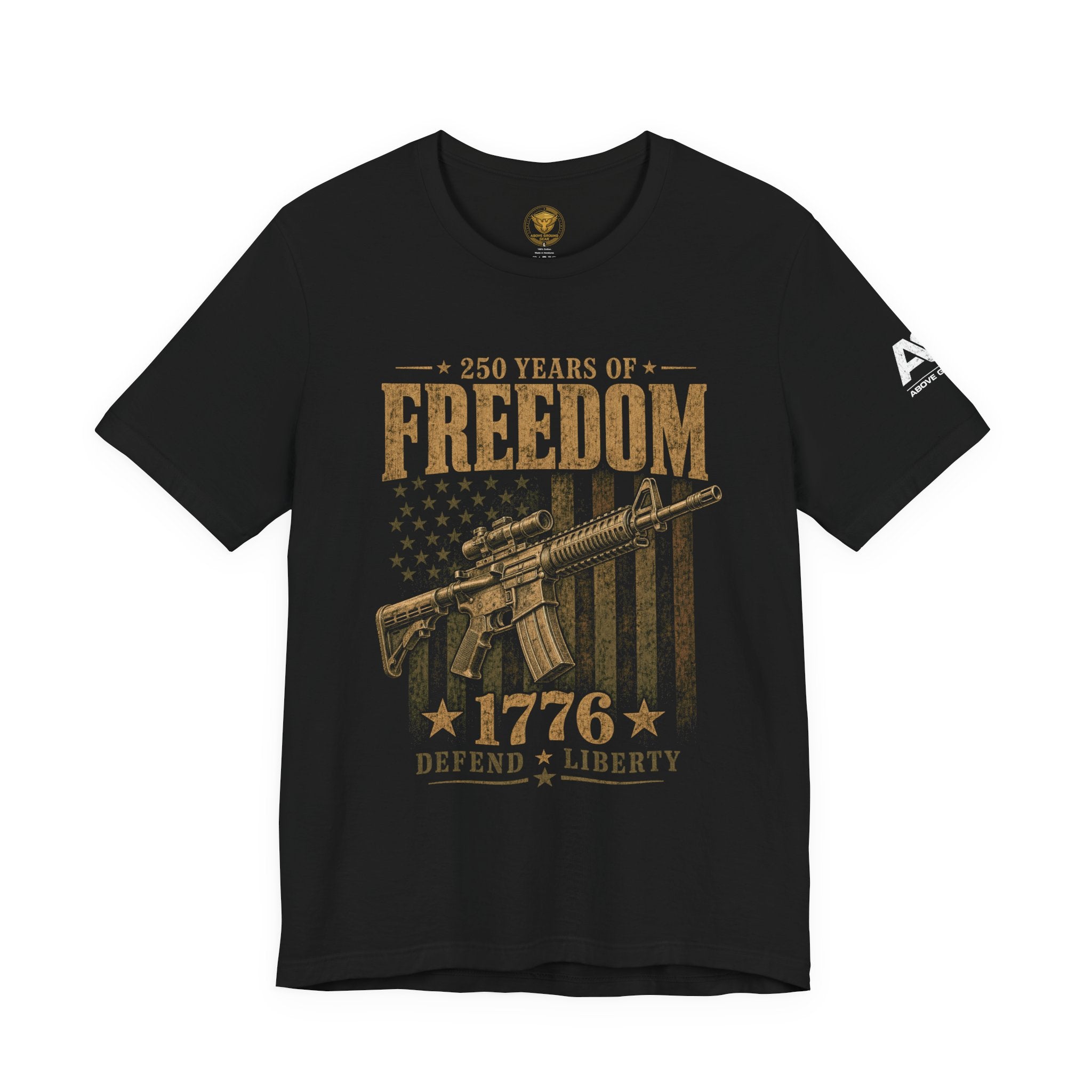 Freedom 1776 Rifle T-Shirt — Defend Liberty Patriotic Tee