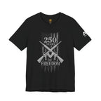 250 Years of Freedom Rifle Tee — Patriotic American Flag Shirt