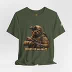 T-Shirt — 'Hurry Up and Wait' Military Sloth Graphic Tee