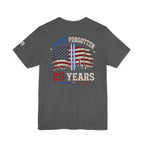 9/11 Memorial T-Shirt — "Never Forgotten 25 Years" American Flag Tribute Tee