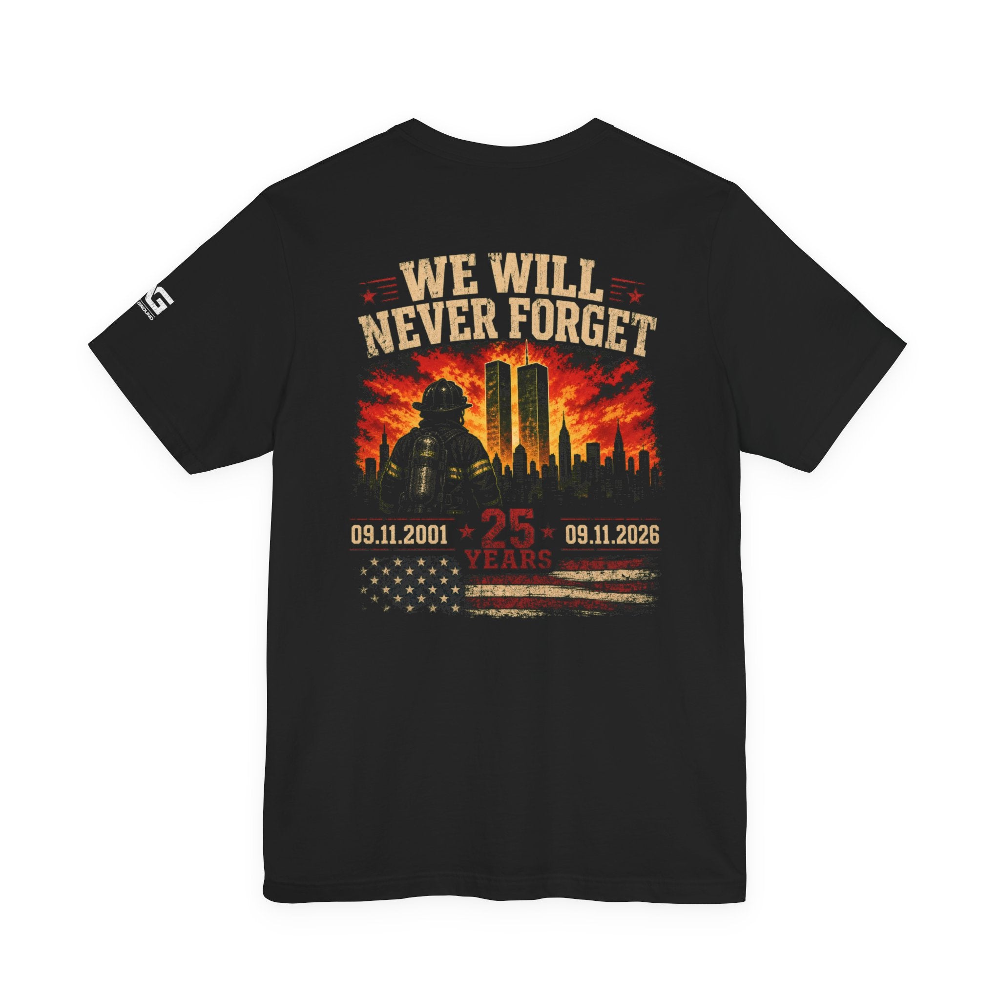 We Will Never Forget 9/11 Memorial T-Shirt