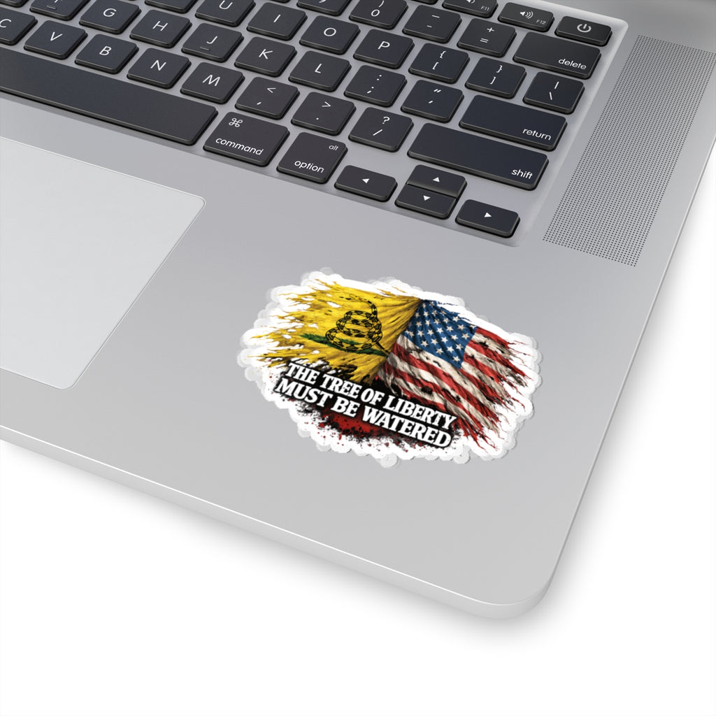 Kiss-Cut Sticker — 'The Tree Of Liberty Must Be Watered' Patriotic Decal