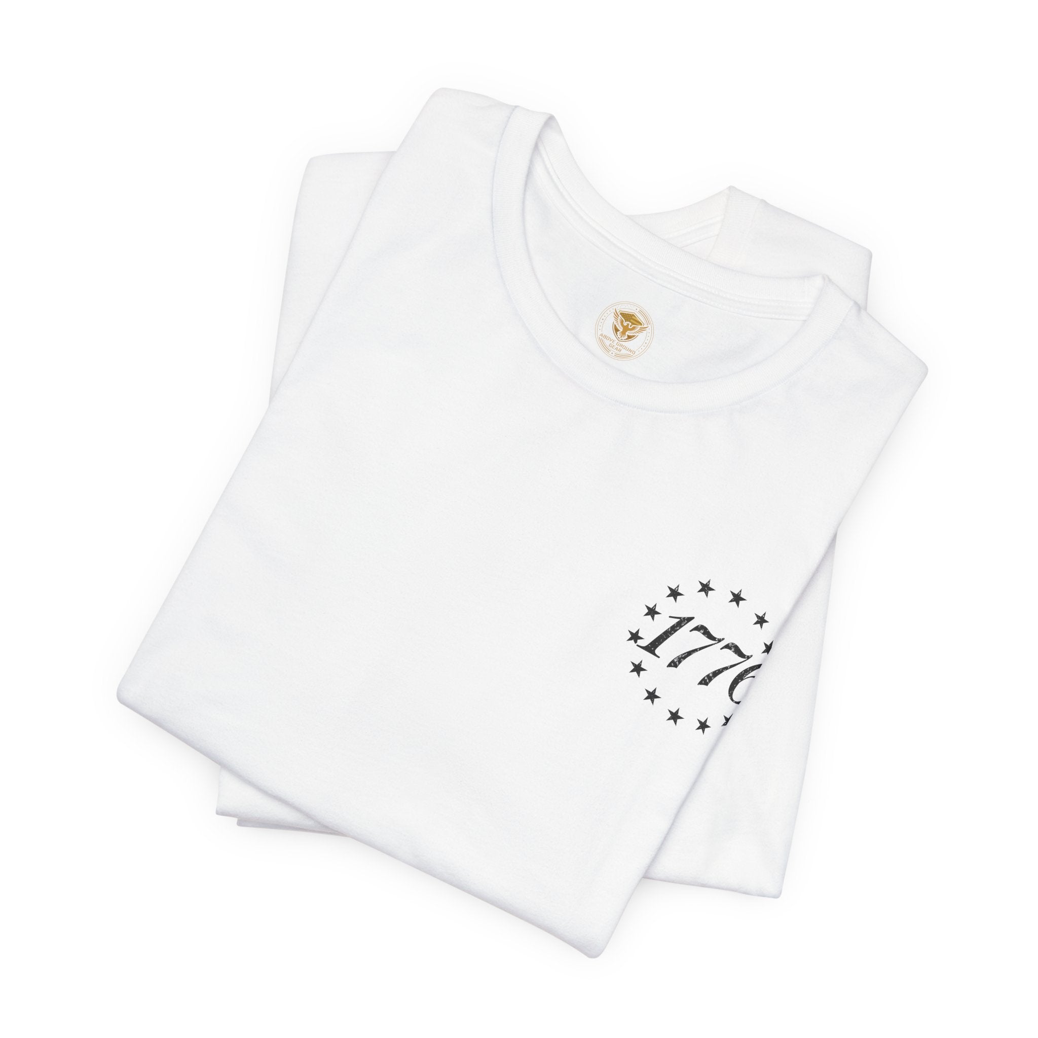 Born and Raised Tee — Distressed American Flag 1776 Patriotic T‑Shirt