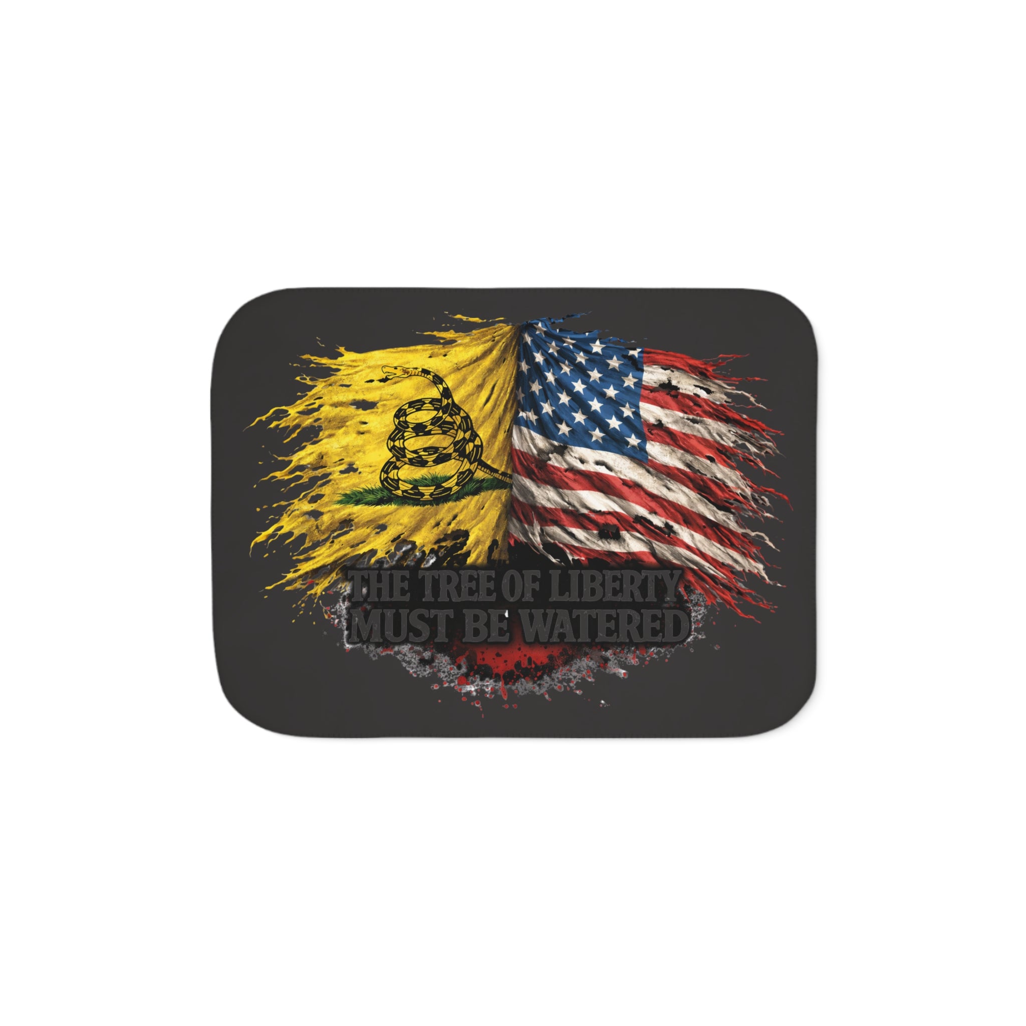 Sherpa Blanket —  "The Tree of Liberty Must Be Watered" Patriotic Throw