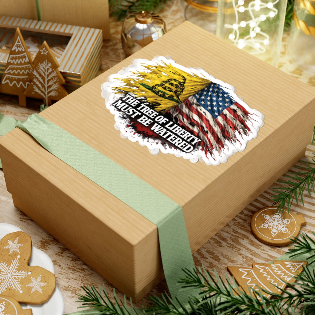 Kiss-Cut Sticker — 'The Tree Of Liberty Must Be Watered' Patriotic Decal