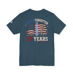 9/11 Memorial T-Shirt — "Never Forgotten 25 Years" American Flag Tribute Tee
