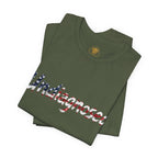 Undiagnosed T‑Shirt — Patriotic American Flag Script Tee