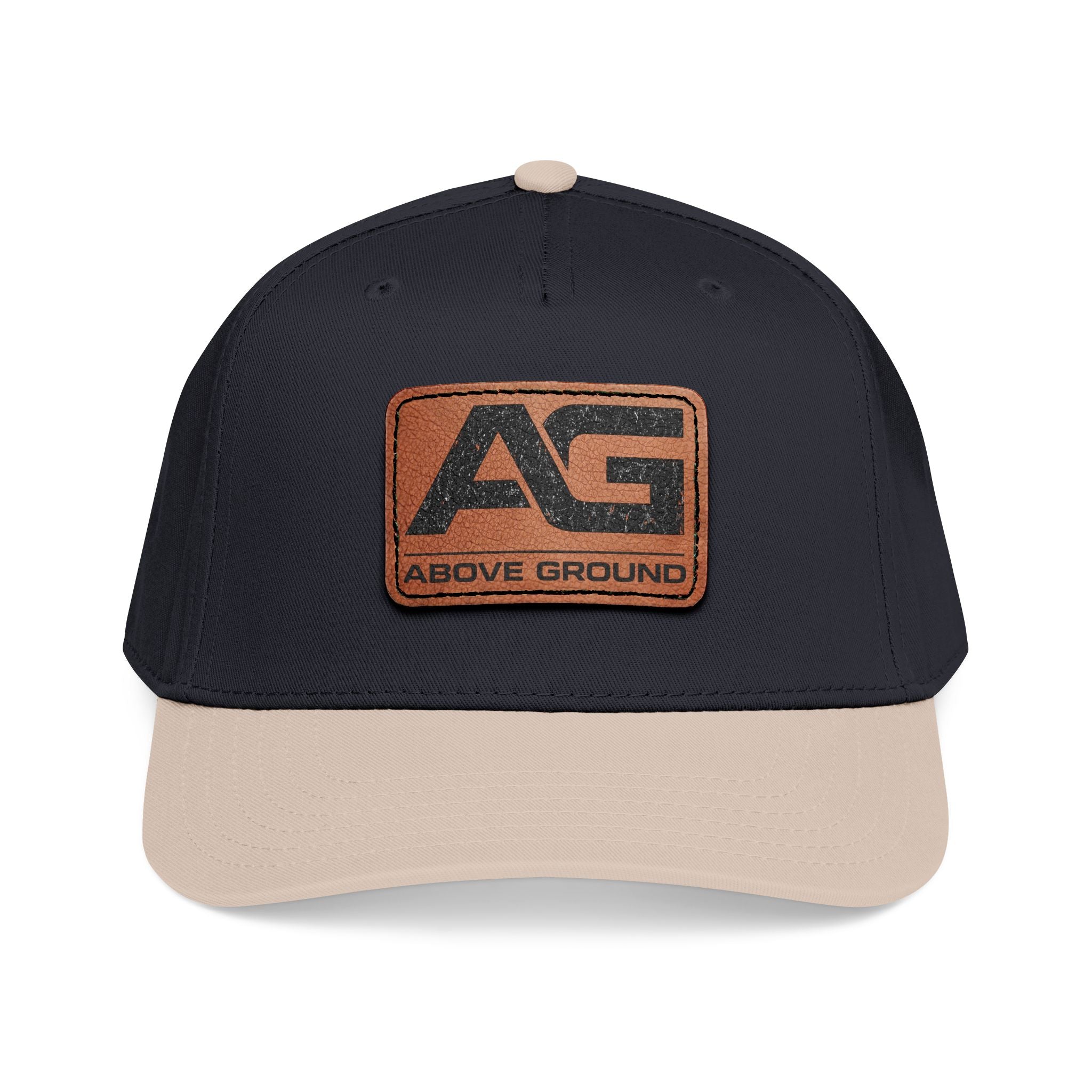 Above Ground Leather Patch Baseball Cap