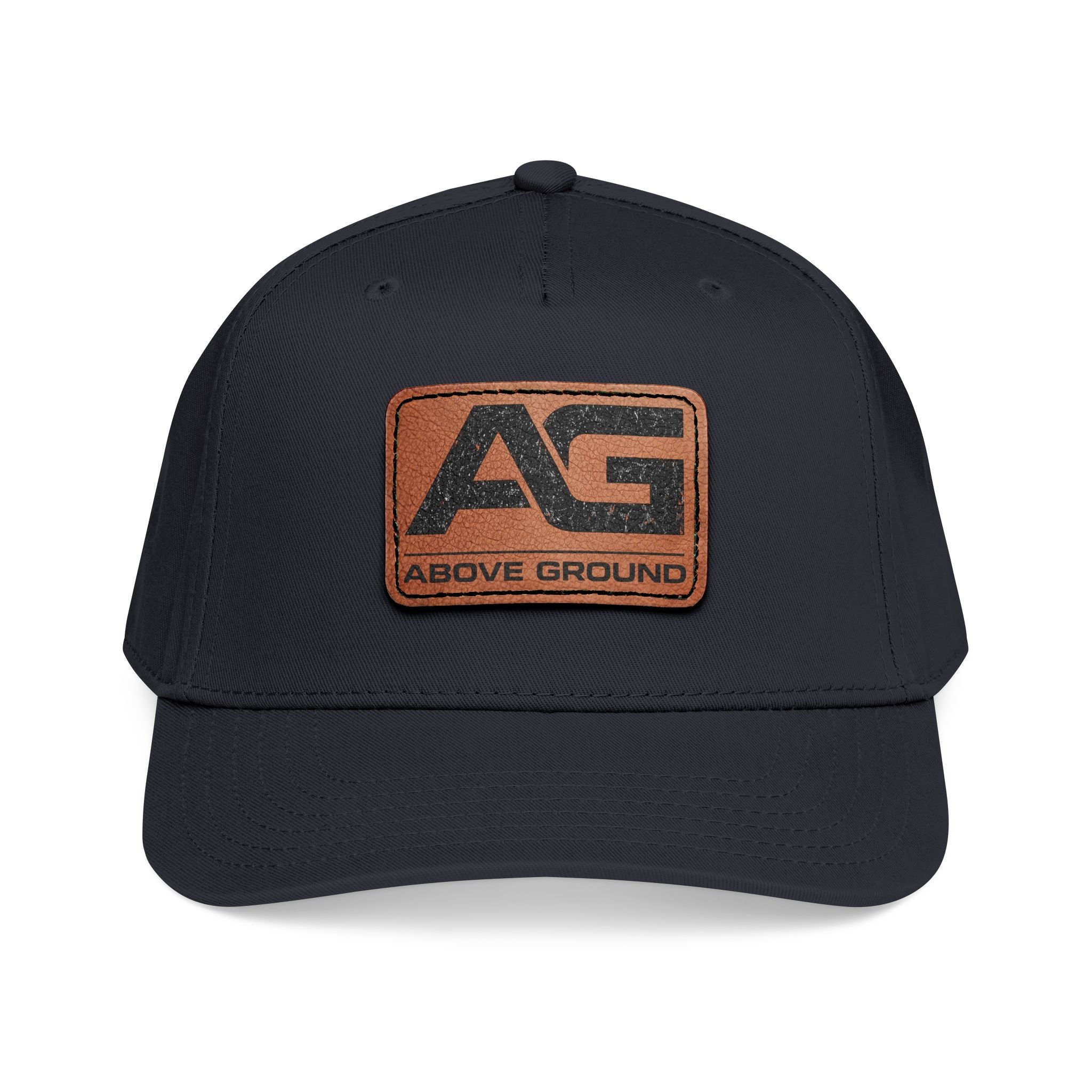 Above Ground Leather Patch Baseball Cap