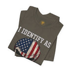 Patriotic Skull Tee - "I Identify As Your Problem" Graphic T-Shirt