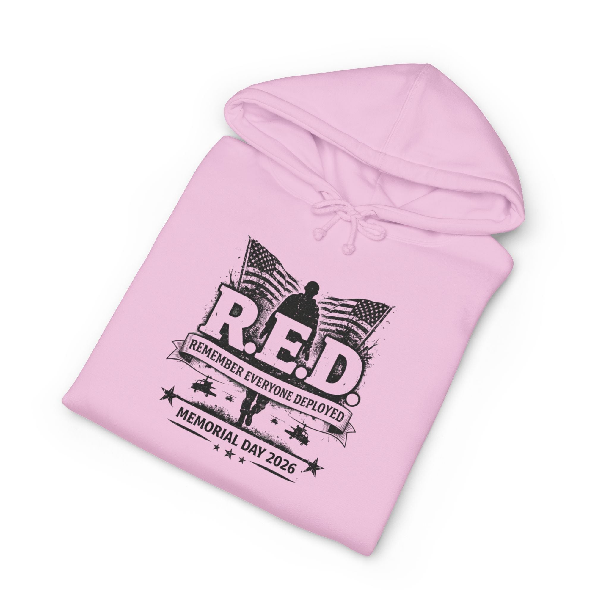 R.E.D. Memorial Day Hoodie — Remember Everyone Deployed Veteran Tribute Pullover