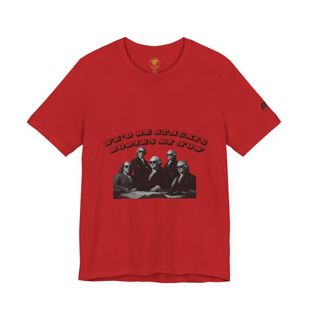 Graphic Tee — “Who Be Stacking Bodies?” Vintage Band Photo
