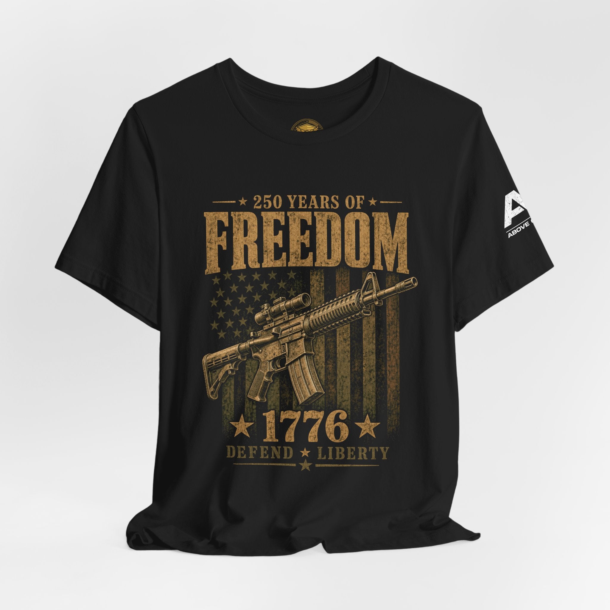 Freedom 1776 Rifle T-Shirt — Defend Liberty Patriotic Tee