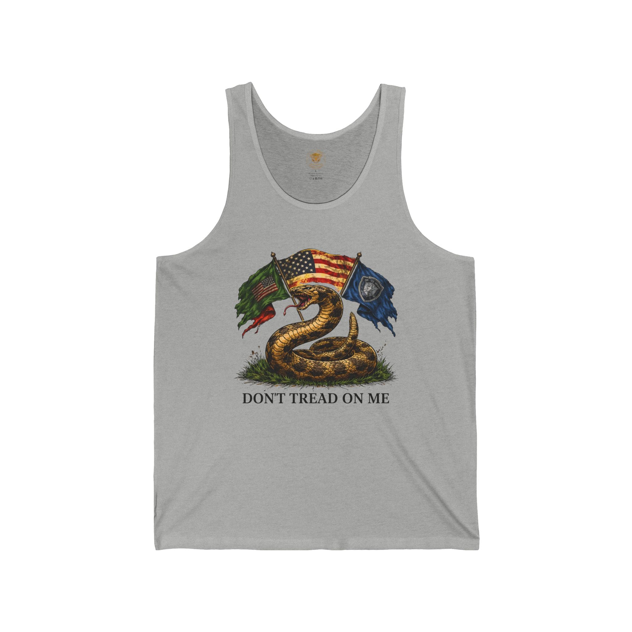 Don't Tread On Me Snake Tank Top — Patriotic Gadsden Flag Design