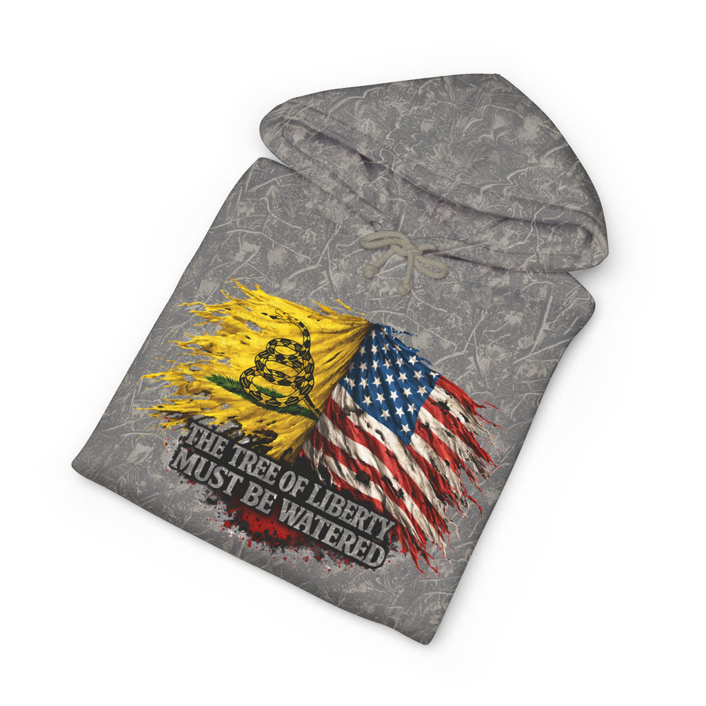 Liberty Tree Hoodie — "The Tree of Liberty Must Be Watered" American Flag Sweatshirt