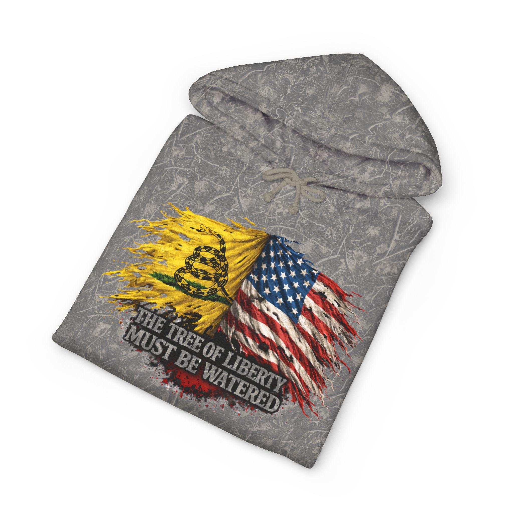 Liberty Tree Hoodie — "The Tree of Liberty Must Be Watered" American Flag Sweatshirt