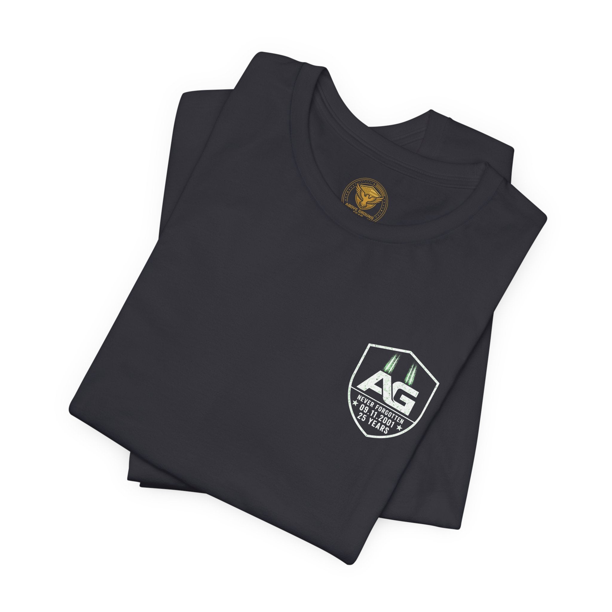 9/11 Tribute T-Shirt — "The Fallen, The Faithful, The Free" 25th Anniversary Memorial Tee
