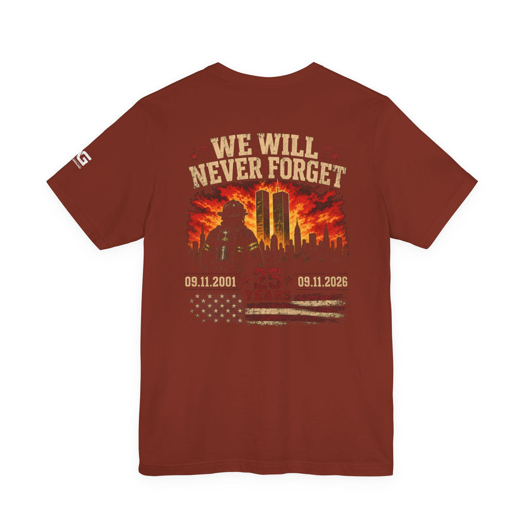 We Will Never Forget 9/11 Memorial T-Shirt