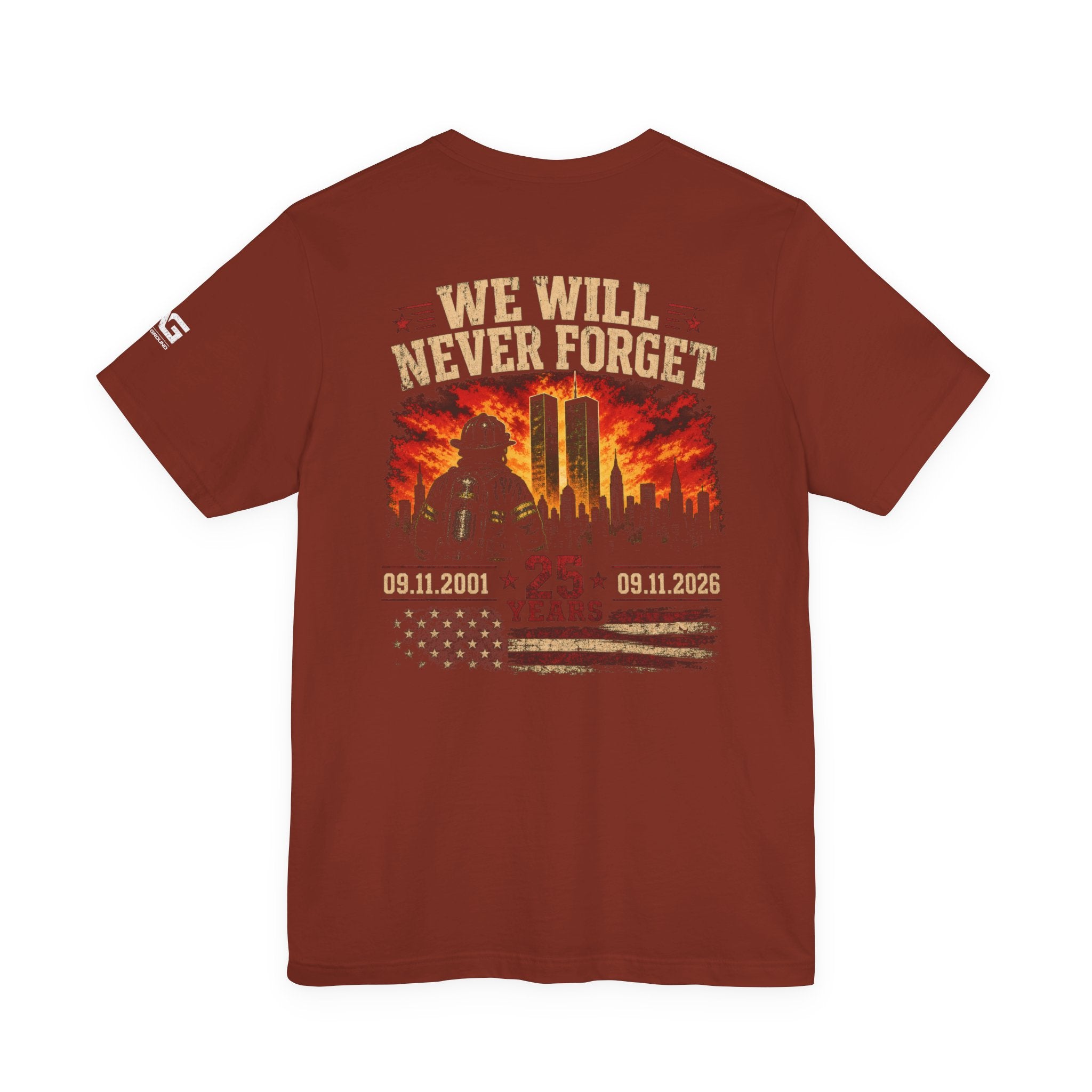 We Will Never Forget 9/11 Memorial T-Shirt