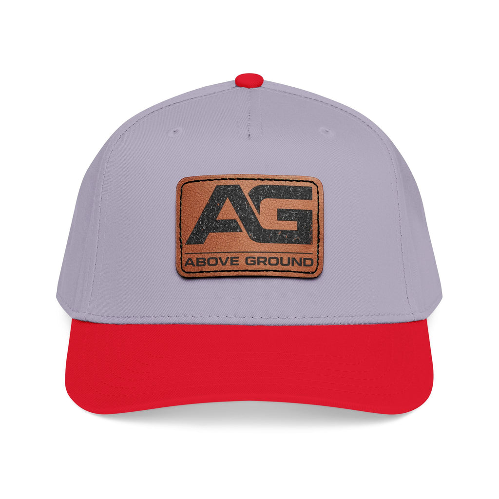 Above Ground Leather Patch Baseball Cap