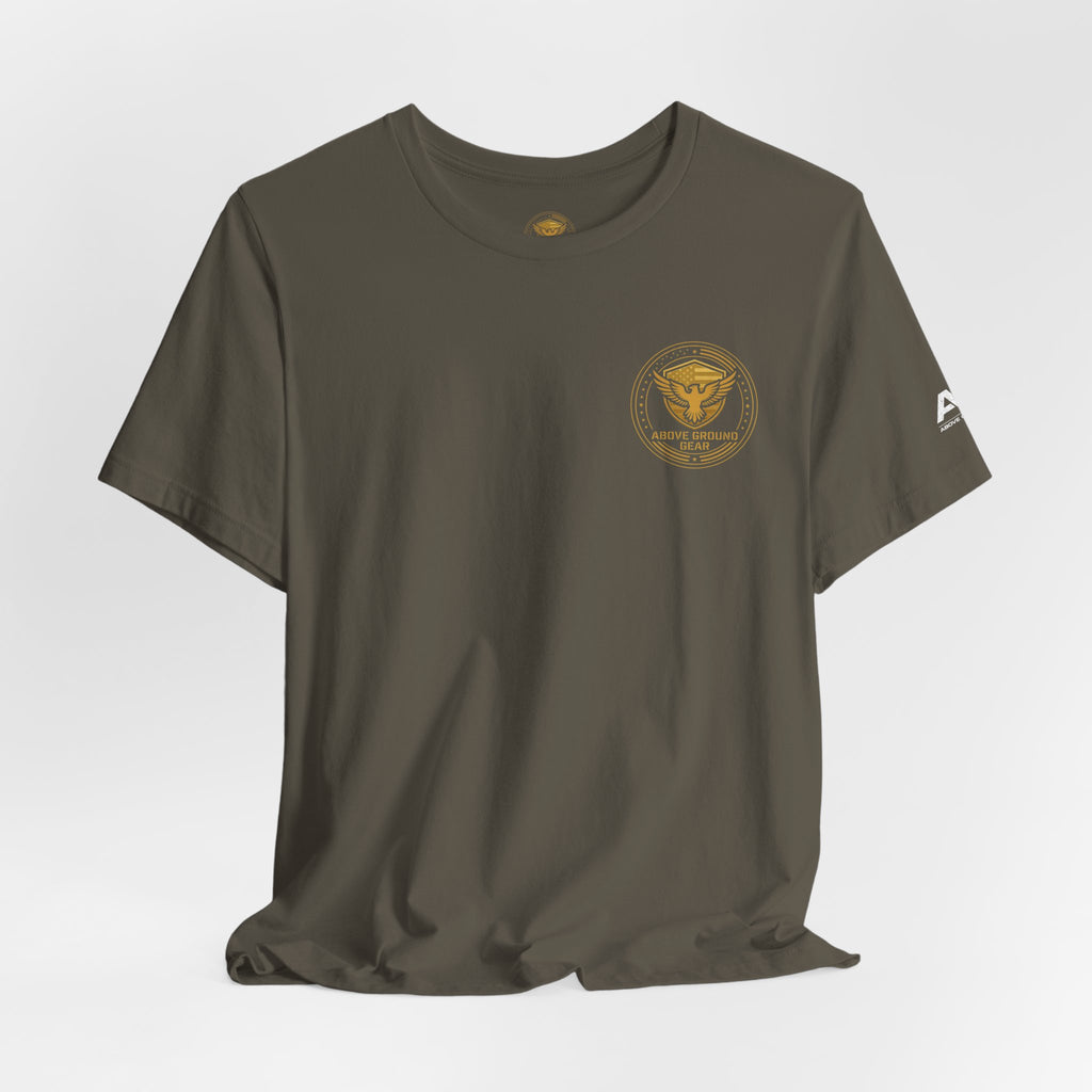 “Embrace the Suck” Graphic Tee — Motivational Military-Inspired Short Sleeve Shirt