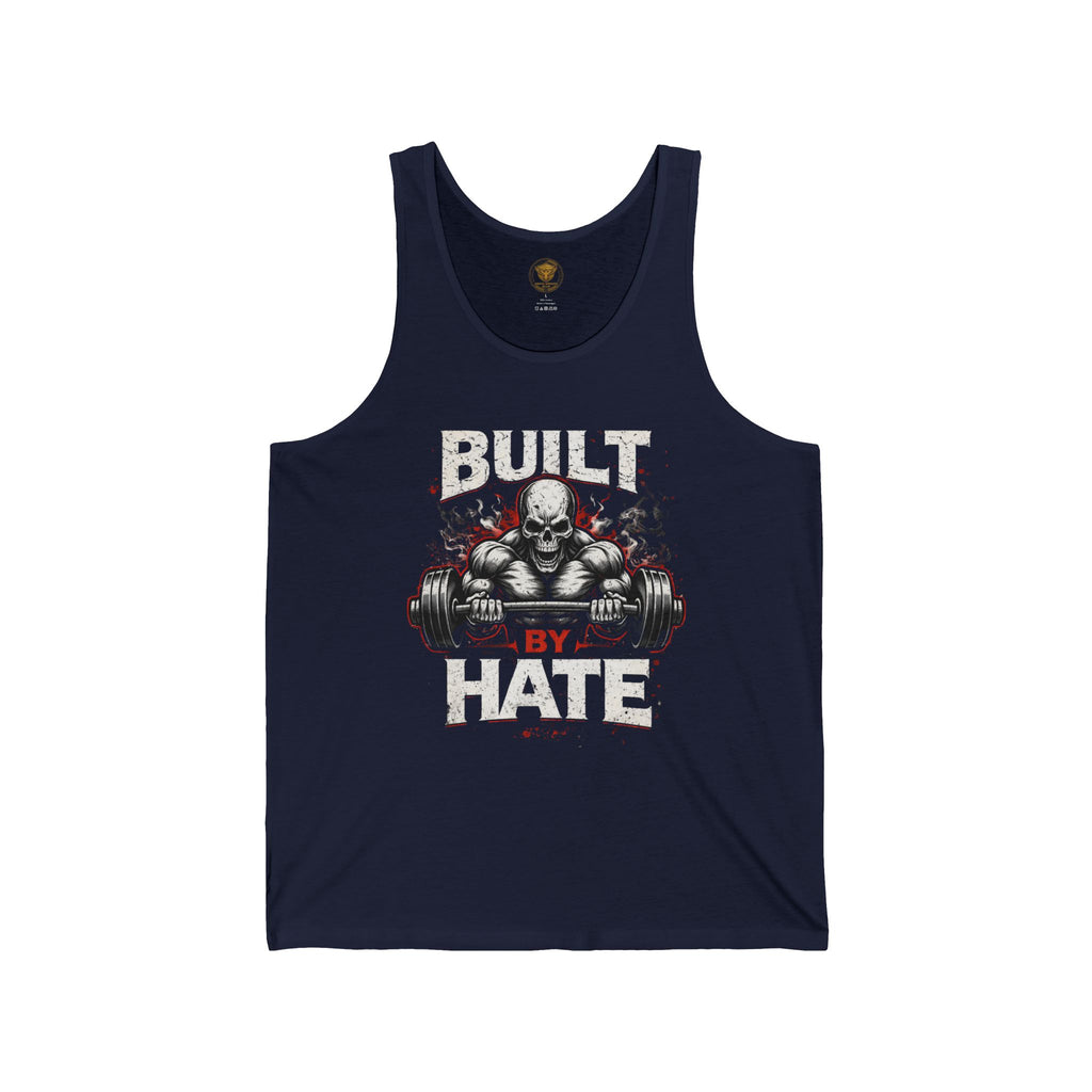 Built By Hate Tank Top — Aggressive Weightlifting Gym Vest