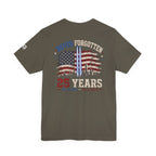 9/11 Memorial T-Shirt — "Never Forgotten 25 Years" American Flag Tribute Tee